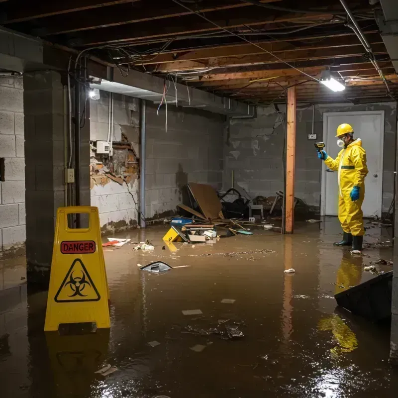 Flooded Basement Electrical Hazard in Cottonwood, AZ Property