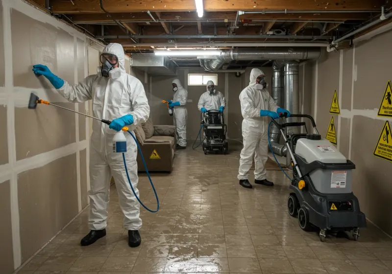 Basement Moisture Removal and Structural Drying process in Cottonwood, AZ